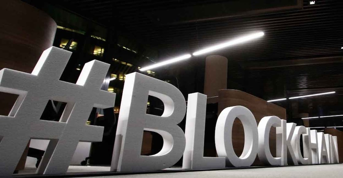blockchain Distributed ledger technology is a digital system for recording the transaction of blocks in which the blocks are recorded in multiple places at the same time. Photo: AFP